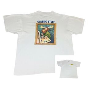 Vintage 90s The Adventures of Bullwinkle T-Shirt White XL Cartoon Single Stitch